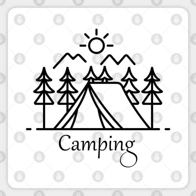 Simple Camping Sticker by VecTikSam